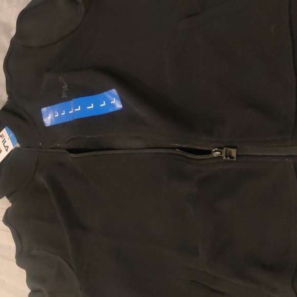New! Fila black front zipper closure long sleeves sz L sweater - Picture 5 of 11